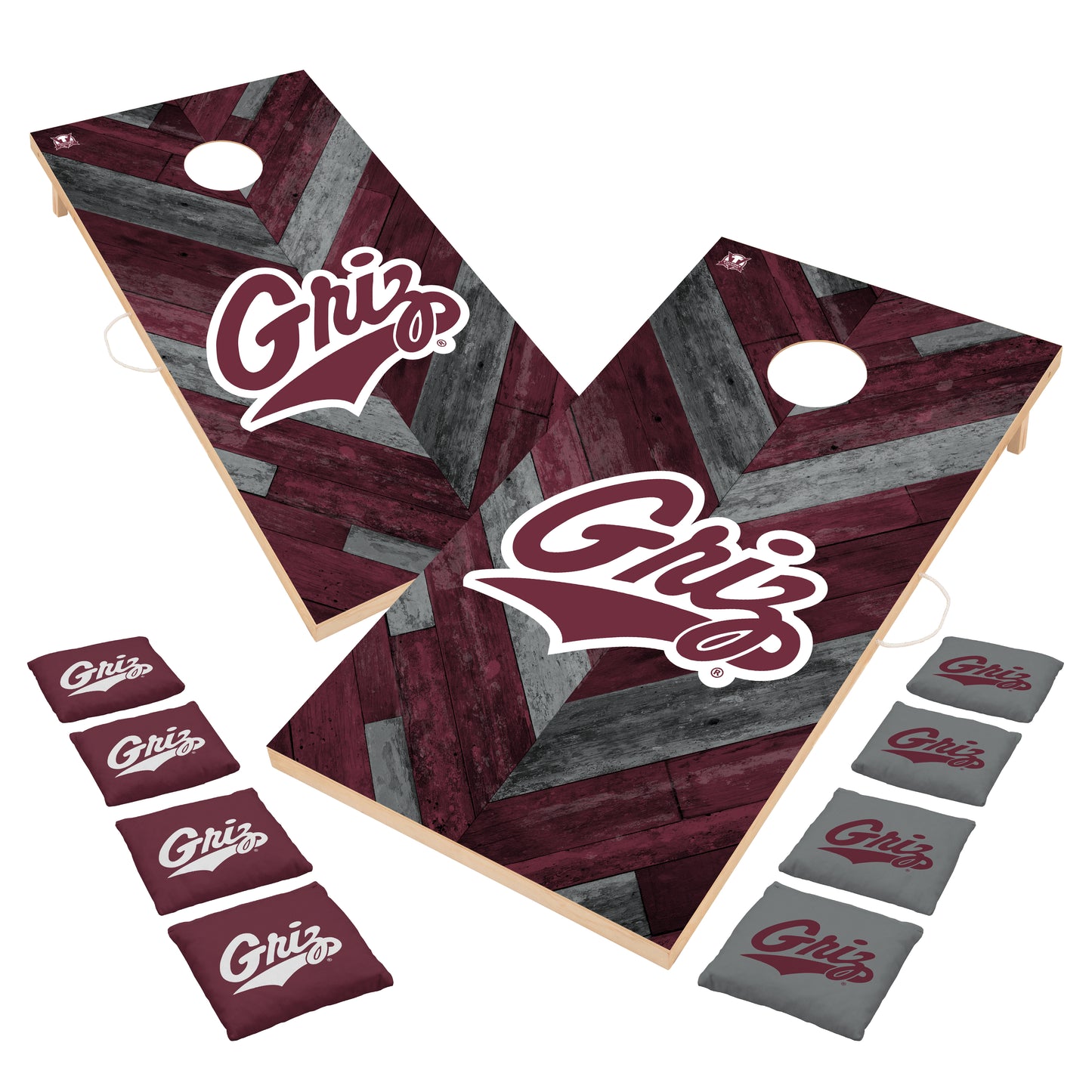 College Team 2x4 Solid Wood Cornhole Game