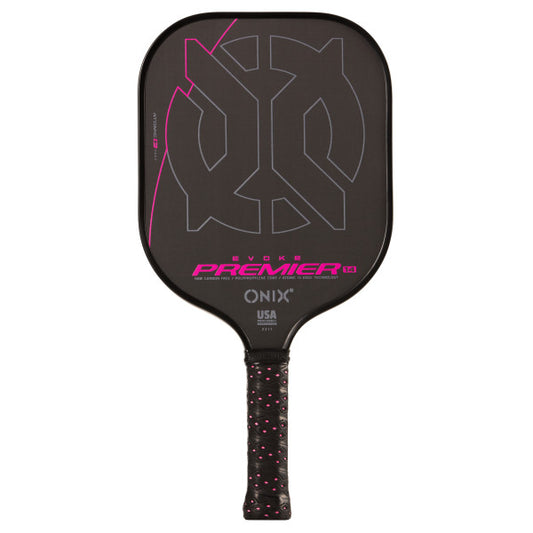ONIX Evoke Premier Raw Carbon Pickleball Paddle - 14 mm - Pink