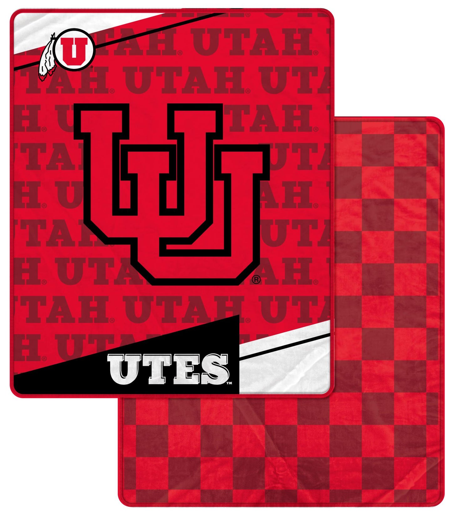 NCAA Checkers Logo Blanket