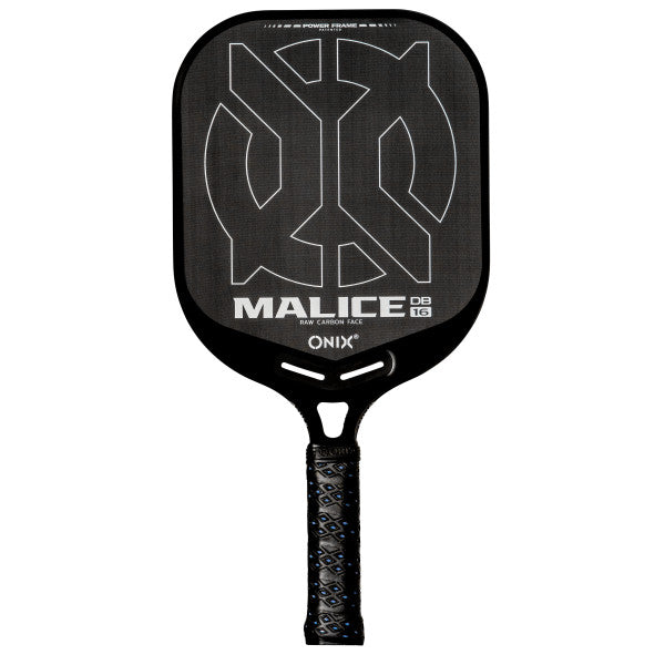 ONIX Malice DB Open Throat Raw Carbon Pickleball Paddle - 16 mm - Black