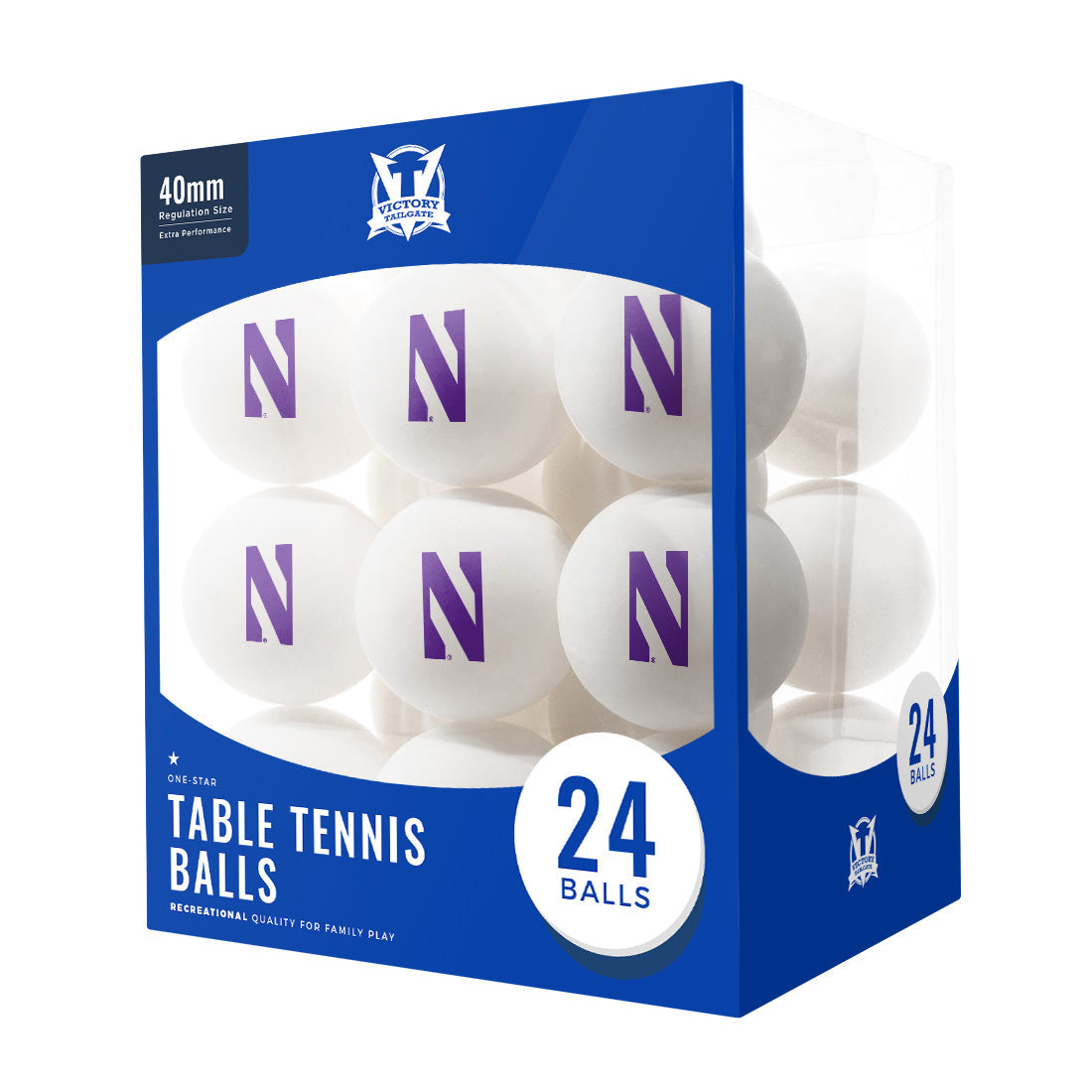 Northwestern Wildcats Ping Pong Balls (24-Pack)