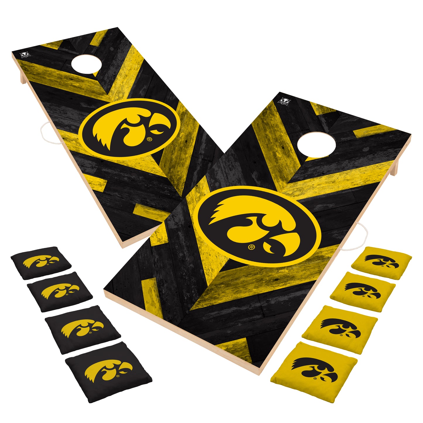 Iowa Hawkeyes 2x4 Solid Wood Cornhole Game