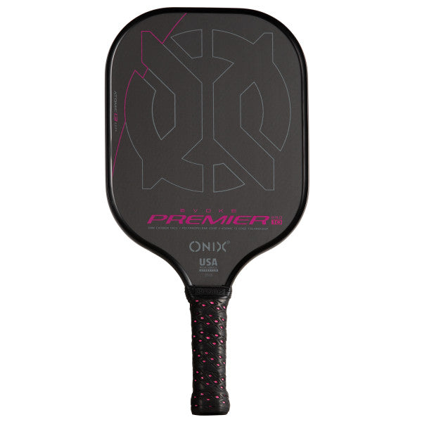 ONIX Evoke Premier Raw Carbon Pickleball Paddle - 10 mm - Pink