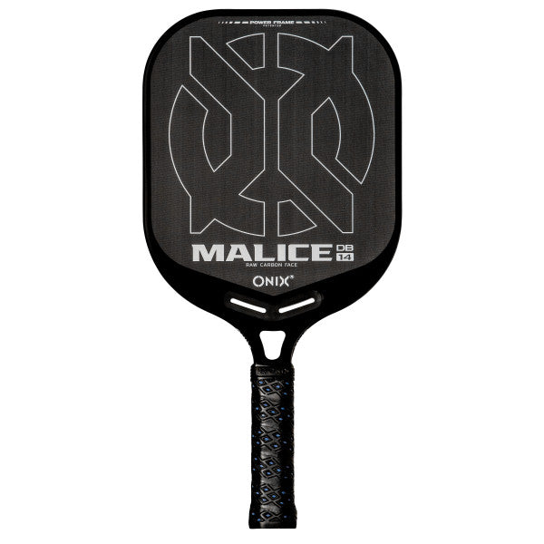 ONIX Malice DB Open Throat Raw Carbon Pickleball Paddle - 14 mm - Black