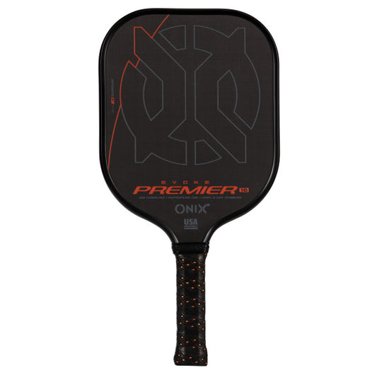 ONIX Evoke Premier Raw Carbon Pickleball Paddle - 16 mm - Black
