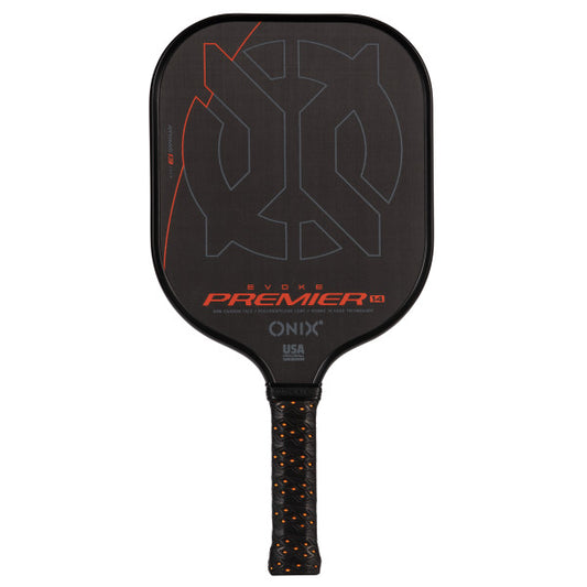 ONIX Evoke Premier Raw Carbon Pickleball Paddle - 14 mm - Black